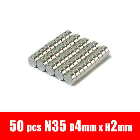 Make and Play Range, Neodymium Magnets - 4mm by 2mm - 50 pieces