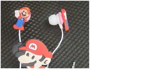 Super Mario 3.5mm Earphone Headset w Wire organizer
