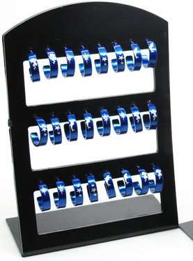 Wholesale / Flee Market Stock. 12 pair blue Stainless Steel Earrings