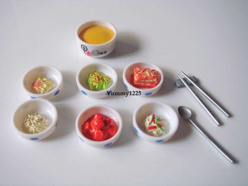 Miniature, Re-ment, Collectable Handmade Dollhouse Miniature -  Traditional Asian Meal
