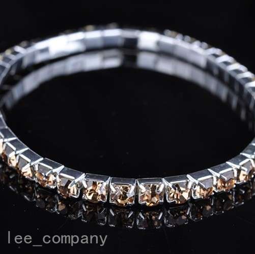 Rhinestone Bracelet - Austrian Crystals Champagne
