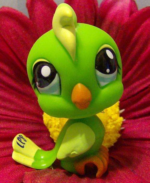 Littlest Pet Shop, Lovely colourful Green Cockatoo 1369