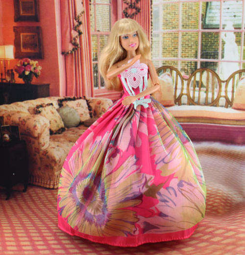 Barbie Fashion House -  Clothes, Handmade, Formal Evening Dress, Gown