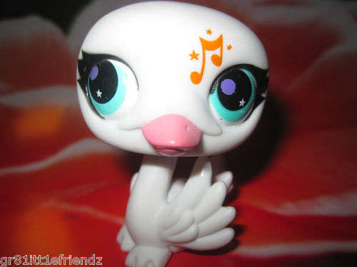 Last One - Littlest pet shop, Bird, Swan with Clef Musical Note 2869