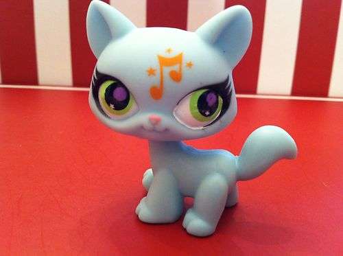 Littlest pet shop, Cat with Clef Musical Note 2878