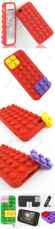 Cover Lego / Building Bricks for apple iphone 5 5G 5th - Red
