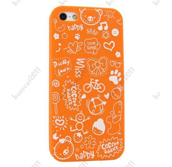Cover Cartoon for apple iphone 5 5G 5th - Orange