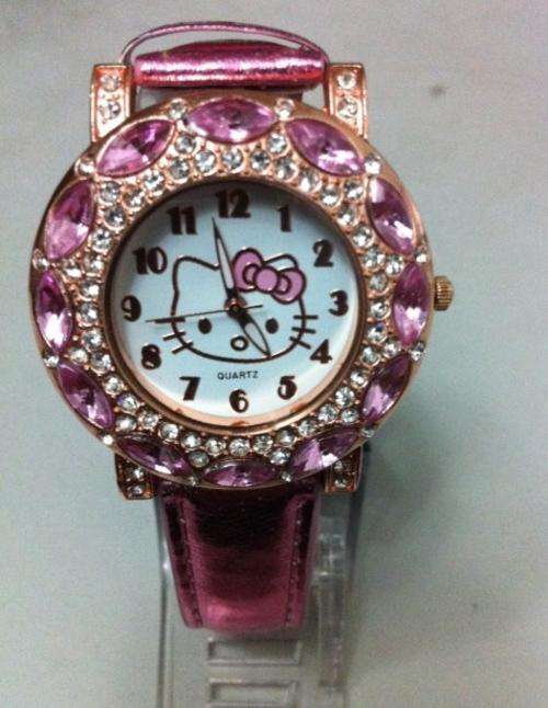 Hello Kitty Watch Lavender Prupl with Rhinestones all around the face