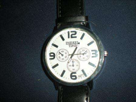 Watch - Classic Black Watch with White Dial from Diesel Time