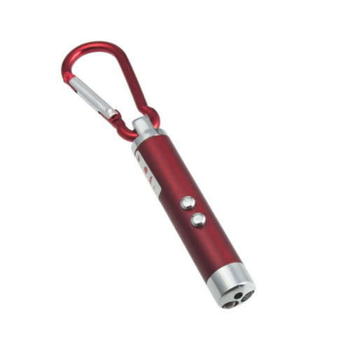 Mini Laser Pointer, Keyring - red laser beam, red cover colour
