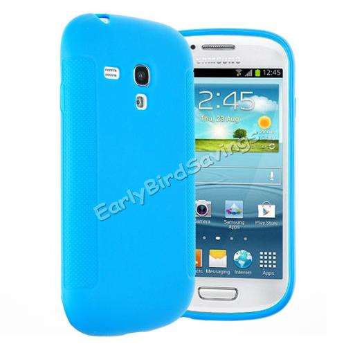 TPU Gel Skin Phone Cover Case for Samsung Galaxy SIII S3 Mini i8190 Blue