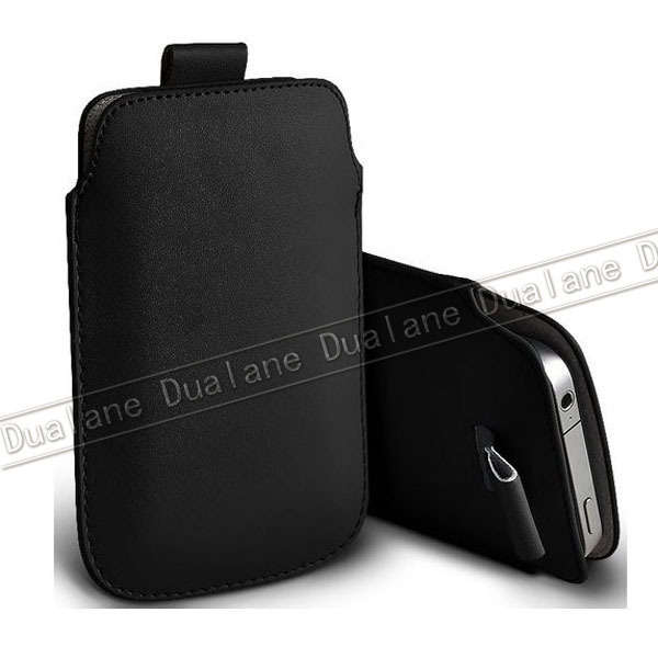 Black Leatherette Pouch Sleeve Bag Case Cover For Samsung Galaxy S3 Mini