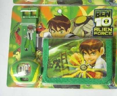 Ben 10 Watch and Purse Set - green and yellow Set