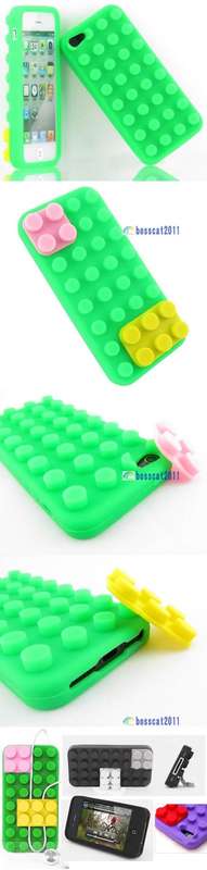 Cover Lego / Building Bricks for apple iphone 5 5G 5th - Green