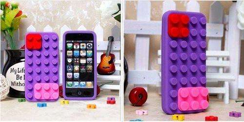 Cover Lego / Building Bricks for apple iphone 5 5G 5th - Purple