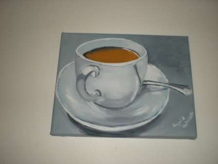 Original Oil Painting "Coffee Cup" - "3"