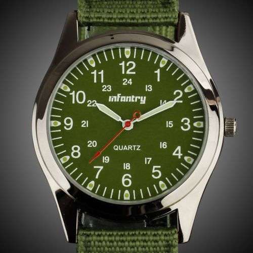 Genuine Infantry Watch - Police Mens Sport Army   in original packaging with Infantry Guarantee Card