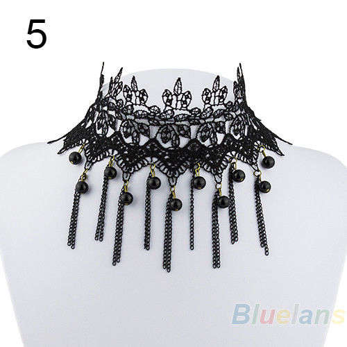vintage Gothic  Lace Pendant Necklace