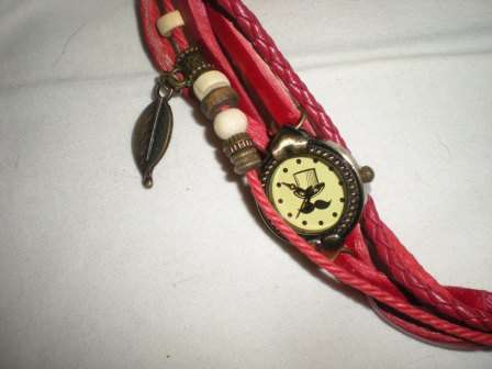 on Crazy Auction -  Woven Bracelet / Charm Watch Hat and Mustache