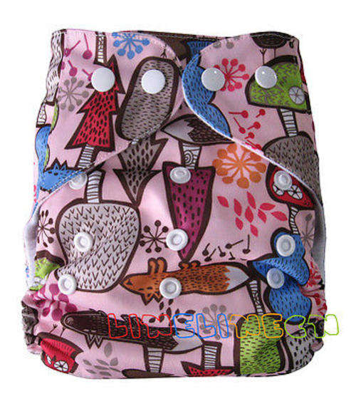 Hot New Baby Washable cloth - diaper nappy cover without insert - Pattern: Animals