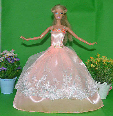 Barbie Fashion House -  Clothes, Handmade, Clothing - Evening  Dress Gown