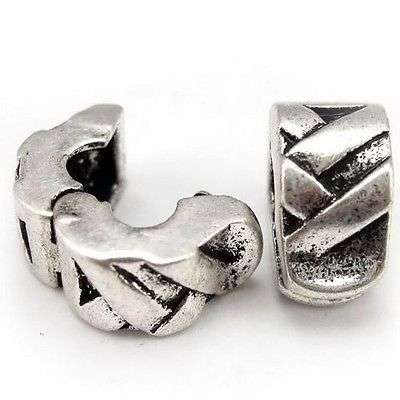 1 Piece!! - Bead, Tibetan Silver Stopper Bead  - Weave