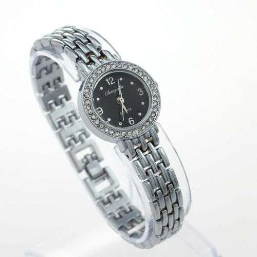 Ladies Luxury Bracelet Watch in Silver with Crystals - watch face classic size (not too large)