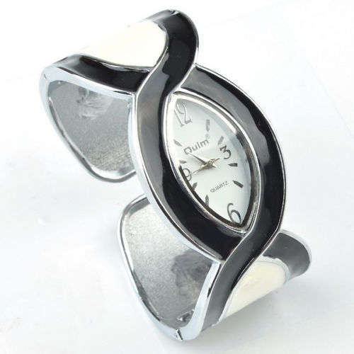 Bracelet Watch White Face, Silver Tone Bracelet