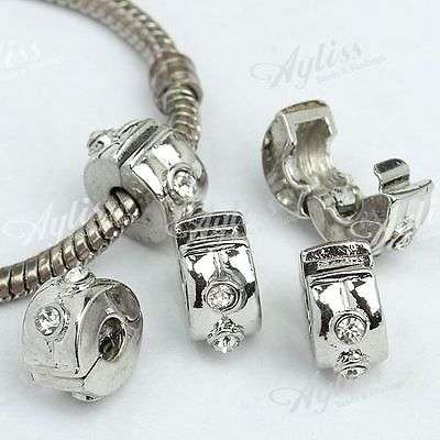 Bead, Tibetan Silver, Stopper Bead, Clip Lock