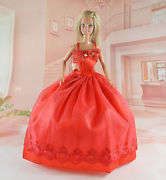 Barbie Fashion House -  Clothes, Handmade, Gown Evening Dress Red