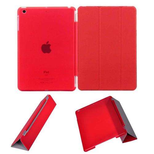 Hot Red For Apple iPad Air 5th Tri Fold Smart Cover Magnetic PU Cover