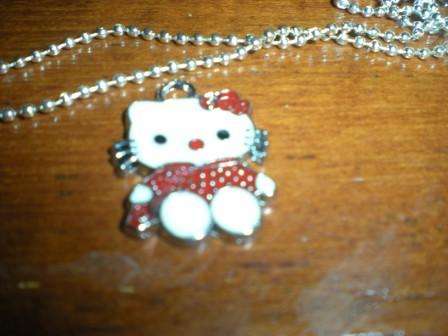 Hello Kitty Necklace - Sitting Red