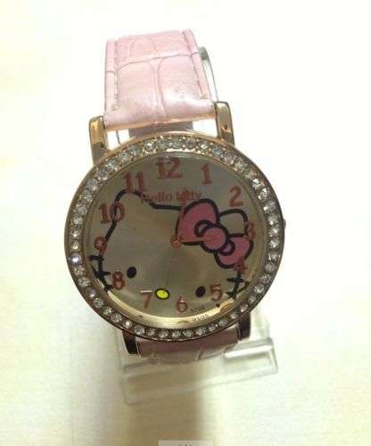 Hello Kitty Watch, Light Pink !! Gold Colour Casing