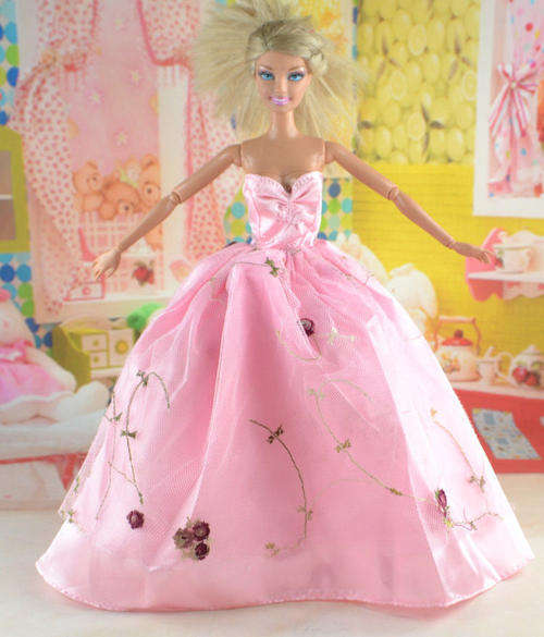Barbie Fashion House -  Clothes, Handmade, Clothing - Gown, Evening Dress Pink