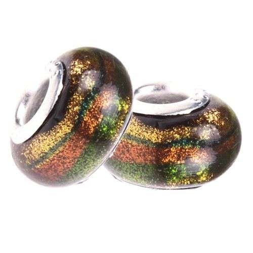 Bead, Dark colourful Murano Style  Beads