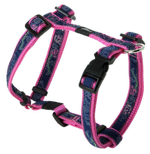 Dog Collar - Rogz - Rogz Denim Rose - Harness Extra Large - 25mm