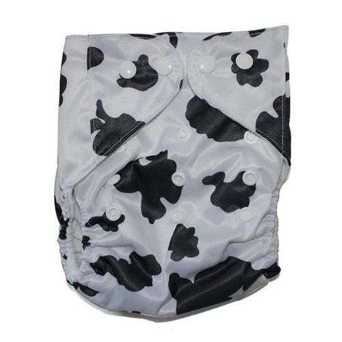Last one - Hot New Baby Purple Washable cloth diaper nappy cover without insert - Cow Pattern