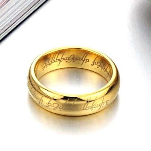 Lord of the Rings - The One Ring LOTR Tungsten Stainless Steel Wedding Band - size 16
