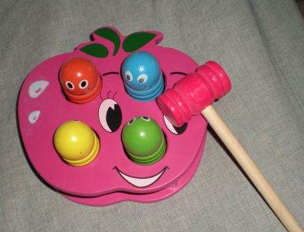 On Crazy Auction - Wooden Toy - Fruit Insect Knocking Game