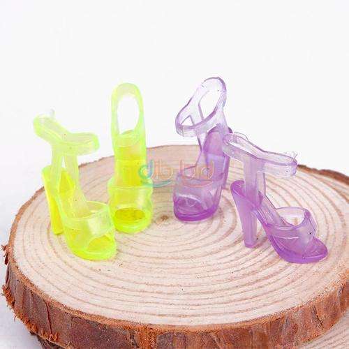 Barbie Fashion House, Barbie Shoes, Glass Slippers - 2 pairs