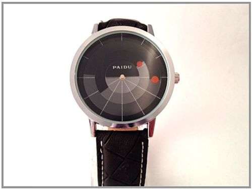Last One - Paidu - New Paidu Stainless Steel Quartz Retro Rotating Disc Pointer Sports Watch 3ATM