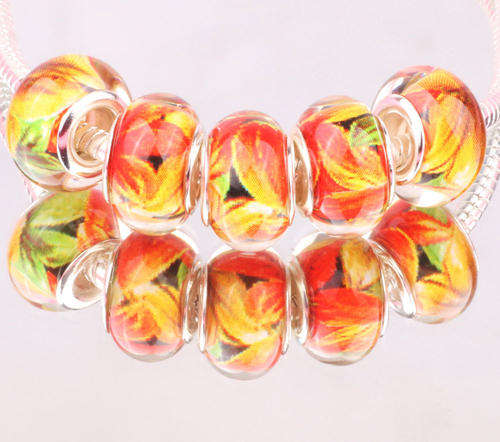 Bead,   Murano Style   - fits most European Style Charm Bracelets