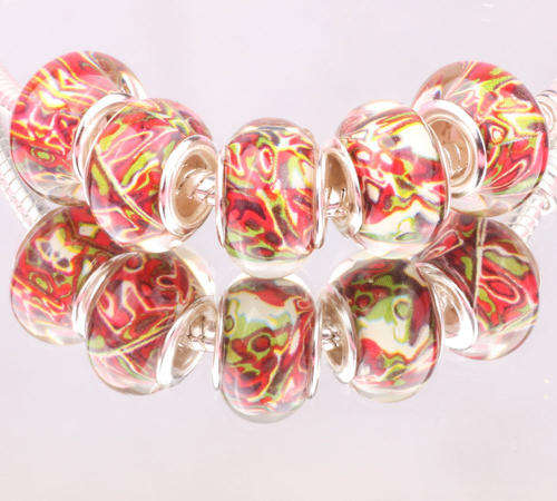 Bead,   Murano Style   - fits most European Style Charm Bracelets