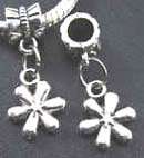 Flower Dangling  Bead fits most European Charm Bracelets