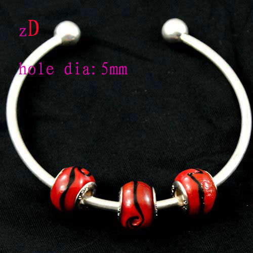 Bead Red Black - Fits Most European Charm Bracelet