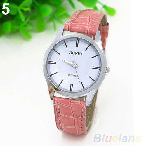 Great Looking Watch - Round Watch with Pink Strap and White Watch face