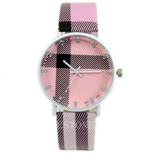 Last One - Timless Classic - The Strap shows a  Burberry Plaid Style Pattern - Ladies Quartz Watch