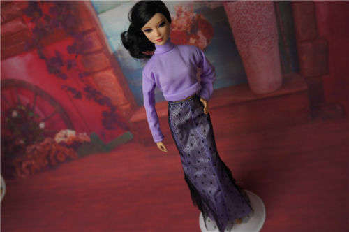 Barbie Fashion House -  Clothes, Handmade, Clothing - Skirt Set swith Bag