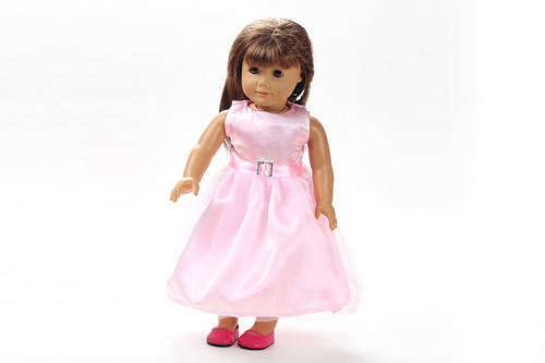 Fashion Pink Silver clothes dress for 18inch/ 46 cm girl doll