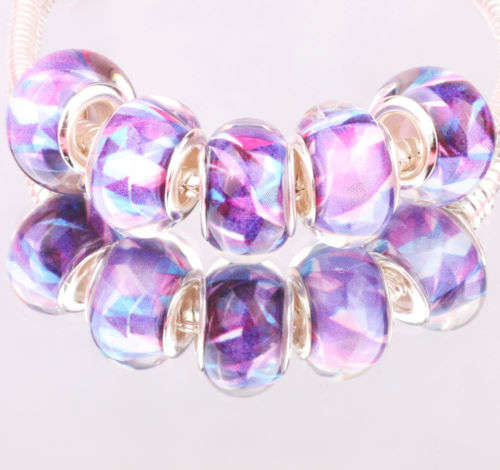 Bead,   Murano Style   - fits most European Style Charm Bracelets